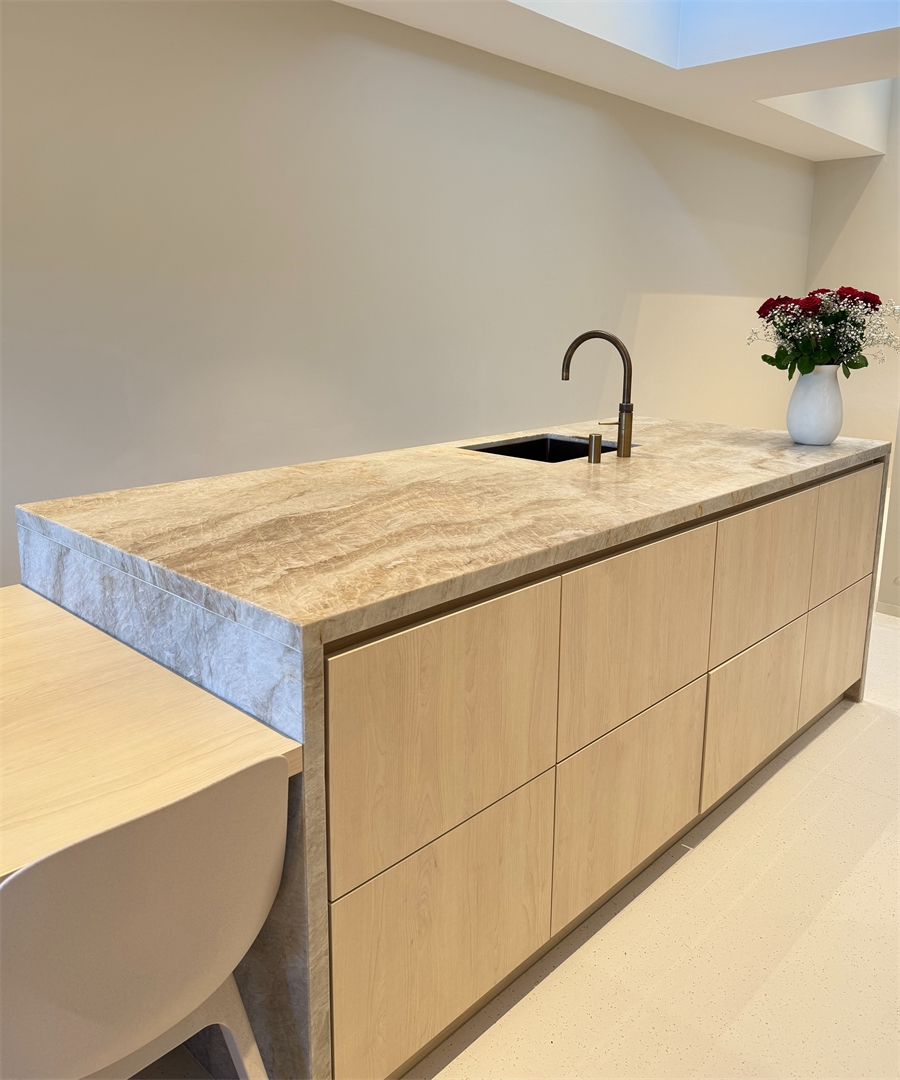 Koffiecorner van natuursteen gemaakt