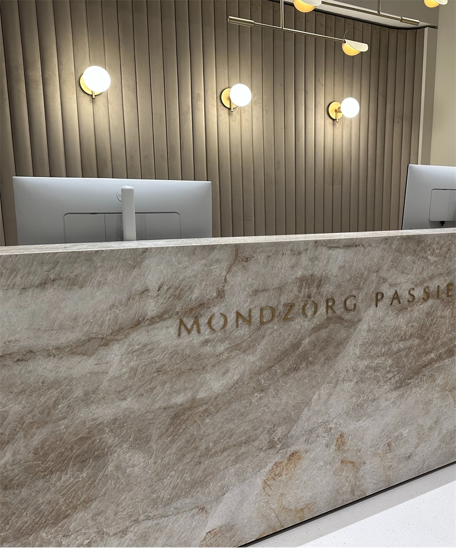 Koffiecorner van natuursteen gemaakt