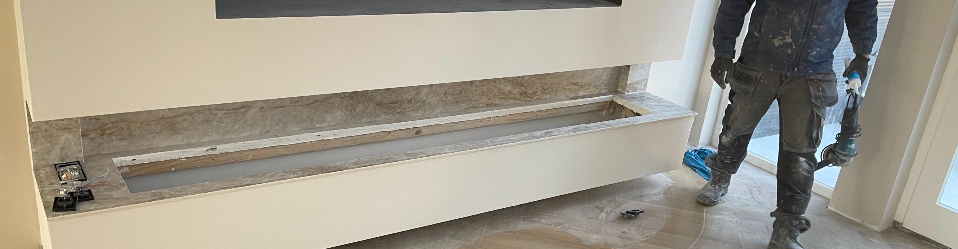 Natuursteen open haard