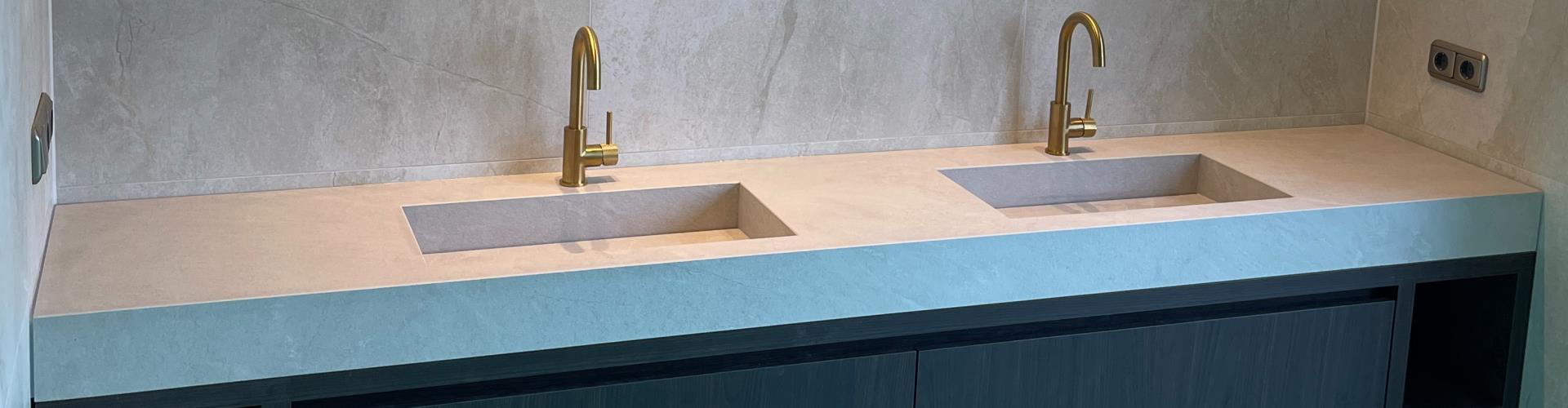 natuursteen wastafels dubbel